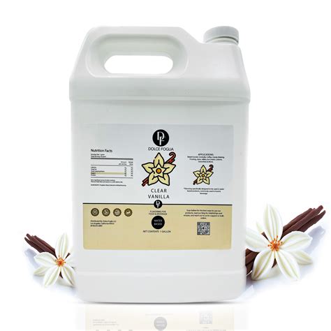 Clear Vanilla Extract - Gallon Size for Bulk Use | Dolce Foglia - Dolce ...