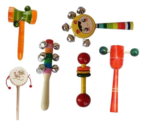 Channapatna Toys Wooden Baby Rattles Toys for 0 to 6 to 12 Months, New ...