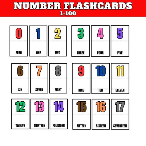 Numbers Flash Cards 的图像结果