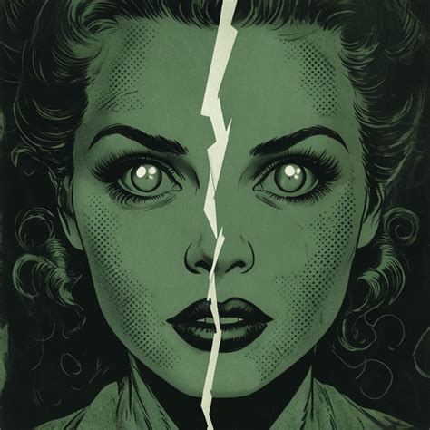 Vintage Horror Movie Poster with Terrified Woman Illustration Card ...