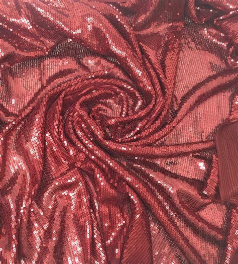 Maroon Sequin Fabric Material | Buy Online | Inhika.com