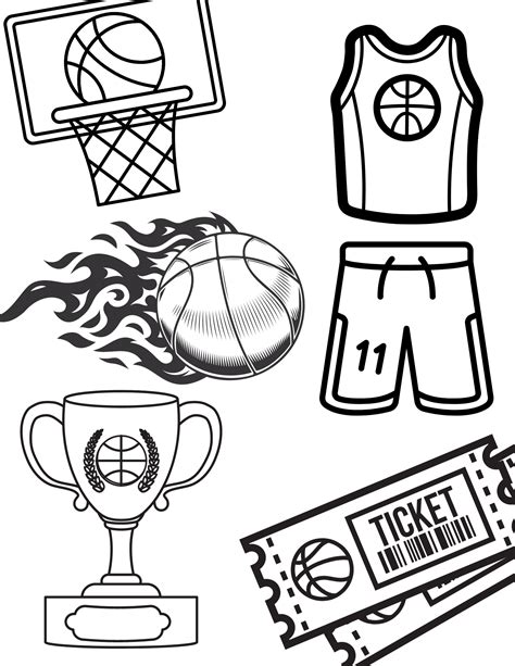 Football And Basketball Coloring Pages