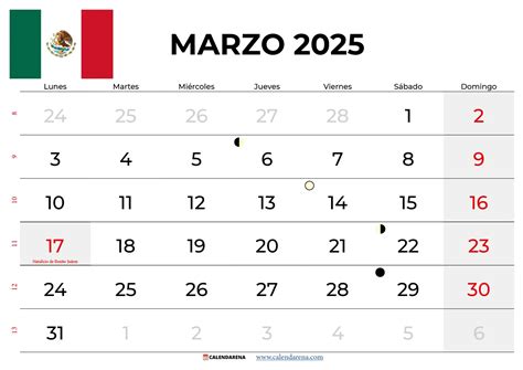 Calendario De Marzo 2025