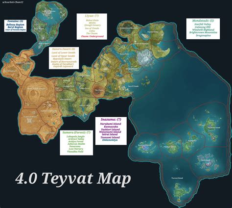4.0 Current Overworld Teyvat Map with Borders : r/Genshin_Impact