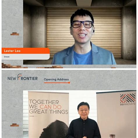 Hybrid event - SG Innovate New Frontier - Minister Lawrence Wong hosted by Emcee Lester | Lester ...