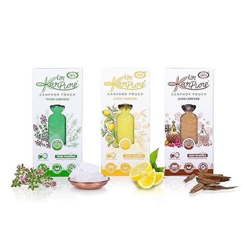 Cycle Pure Karpure Camphor Pouch - Pack of 3 | Oudh, Citrus & Thyme ...