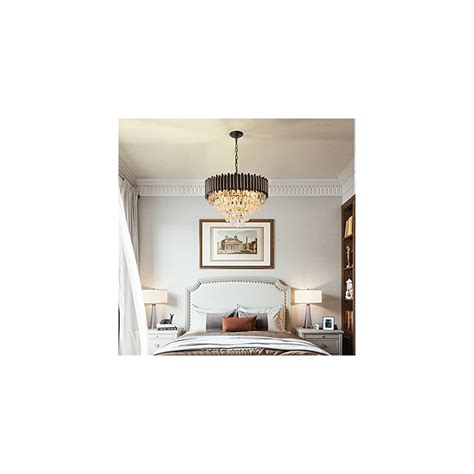 Buy AKDXIRUN Crystal Chandelier Modern Round 5 Tier Gold Crystal ...