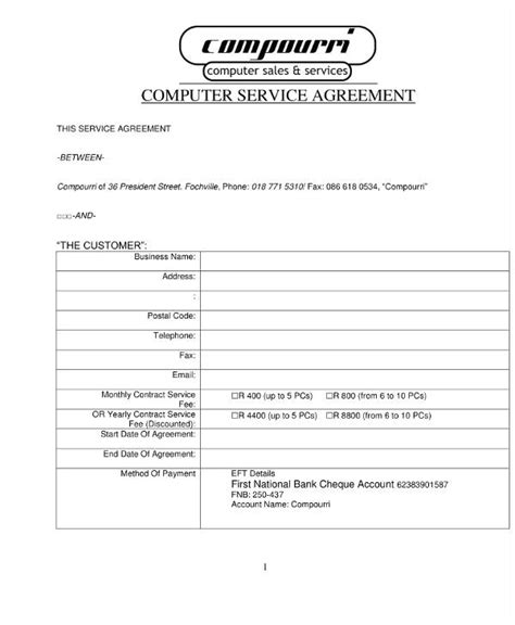 Image result for Computer Service Agreements