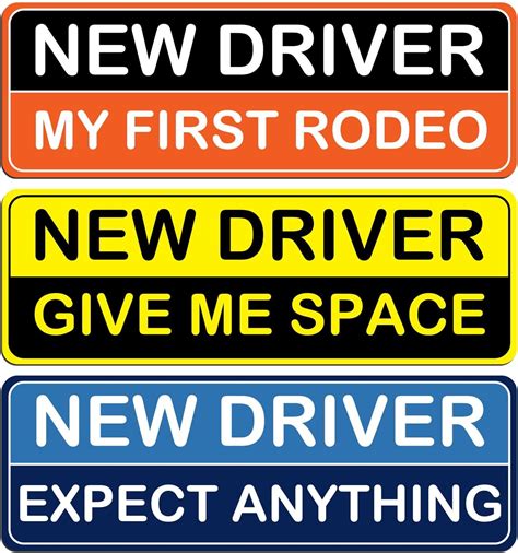 Amazon.com: 3Pcs Magnetic Car Stickers, Student Driver Magnet Stickers ...