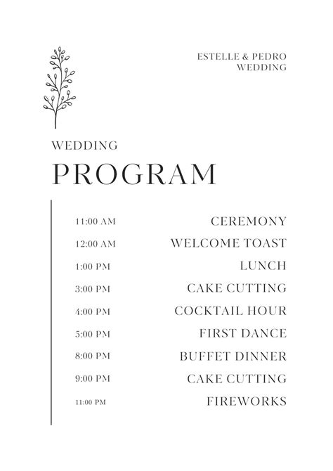 How to Make Wedding Programs On Word 的图像结果