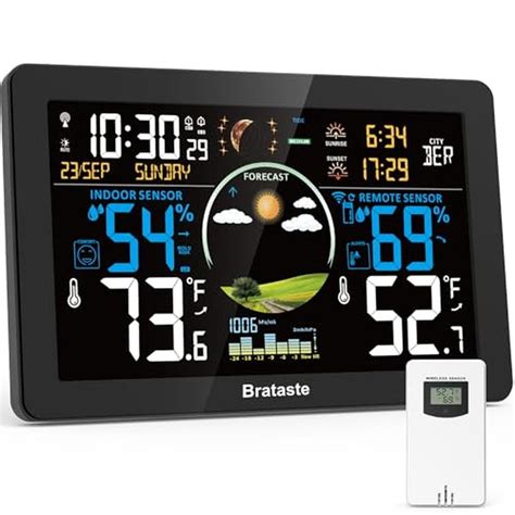 Weather Station | Wireless Indoor Outdoor Digital Thermometer with ...