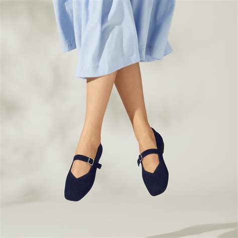 Square-Toe Mary Janes (Margot™ Mary Jane), NAVY, EU38 | VIVAIA