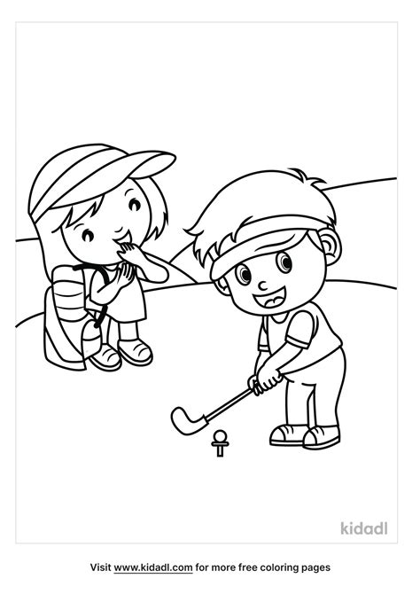 Golf Coloring Pages Kids