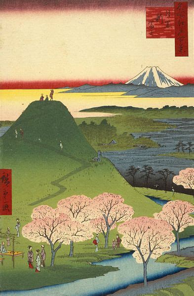 Utagawa Hiroshige. One Hundred Famous Views of Edo on canvas, poster ...
