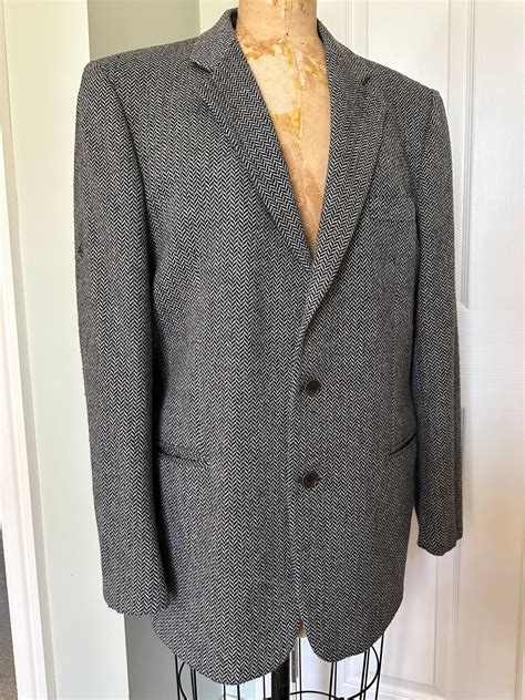 Capella Sport Coat Cashmere Wool Mens Sz 41 R Gray Tweed Italy ...