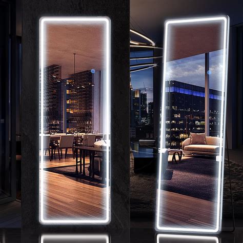 Amazon.com: Antok Full Length Mirror with Lights, 64" x 21" LED Mirror ...