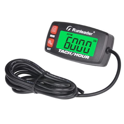 Buy Runleader Digital Tach Hour Meter, RPM Gauge Meter,Backlight ...