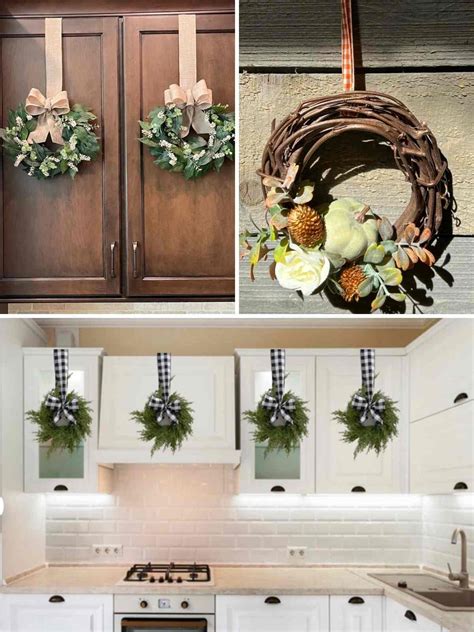 How to Hang Wreaths on Kitchen Cabinets: Simple & Quick – Pink Pop Design