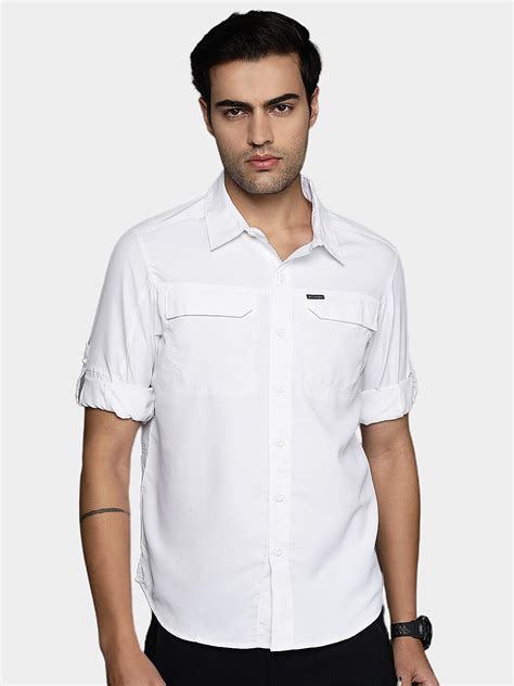 Buy White Silver Ridge2.0 Long Sleeve Shirt for Men Online at Columbia ...