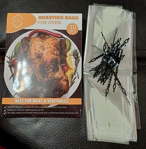 Roasting Bags for Oven with Ties 30pcs (38 x 25cm) Oven Bags for ...