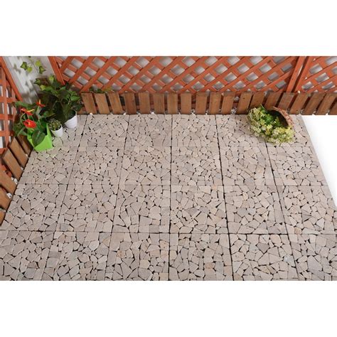 Transform Your Deck With Interlocking Stone Tiles - Home Tile Ideas