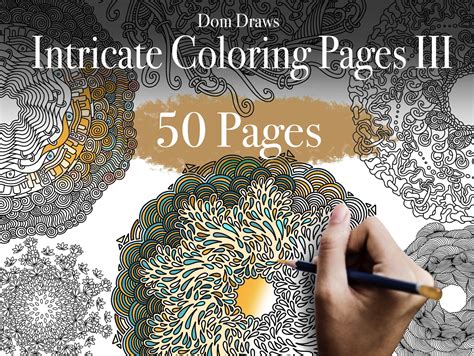 50 PAGES Adult Coloring Pages | Original Intricate Mandala and Patterns ...