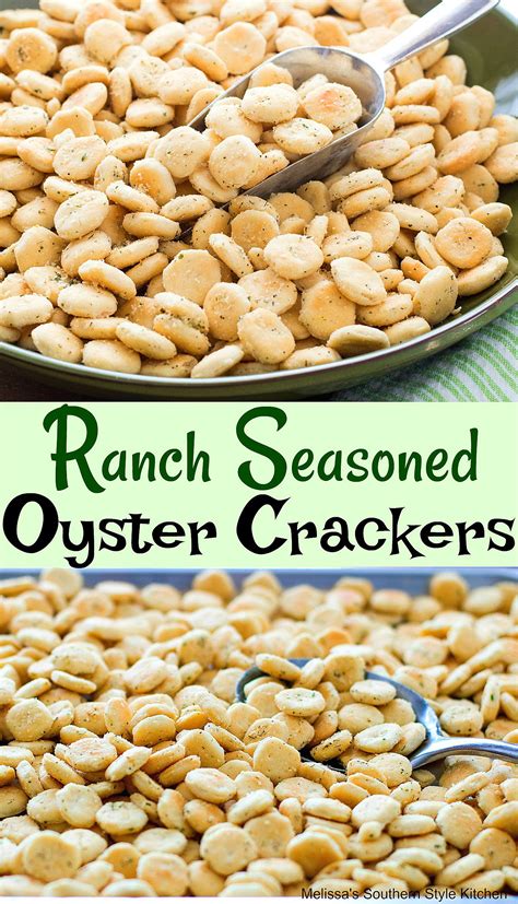 Ranch Seasoned Oyster Crackers | Seasoned oyster crackers, Homemade ...