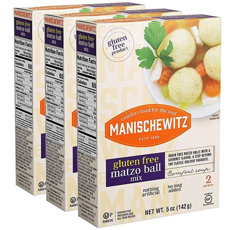 Manischewitz Gluten Free Matzo Ball Mix, 5 Ounce Pack of 3 Easy to ...