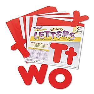 TREND Enterprises, Inc. Red 4" Casual Combo Ready Letters : Amazon.in ...