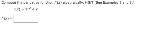 Image result for Compute the Derivative Function Algebraically