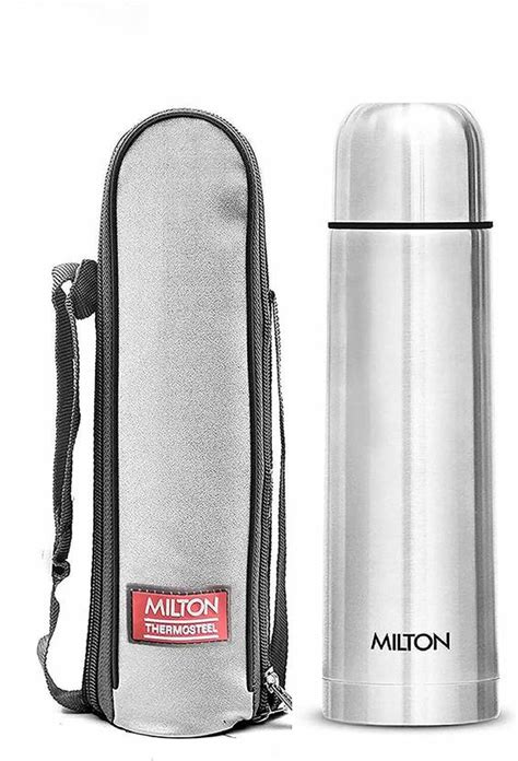 MILTON Plain Lid 500 Thermosteel Water Bottle, ISI Certified, 24 Hr Hot ...