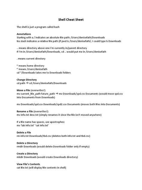 Image result for Cheat Sheet for Shell Script