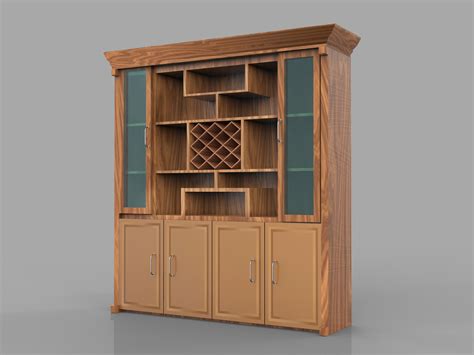 库存个人建模渲染作品—现代酒柜效果图_3D建模设计-站酷ZCOOL