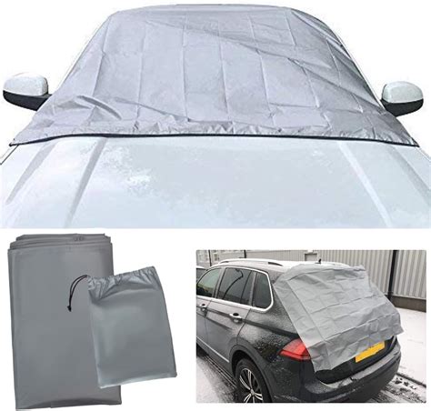 Almineez 2 in 1 Magnetic Car Windscreen Cover | Car Windshield Protect From Sun Ice Frost & Snow ...
