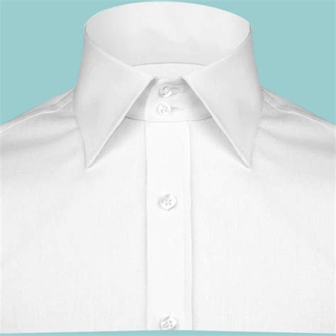 Spread High Collar Shirt Gift for Men 2 Buttons on Stiff High Neck ...