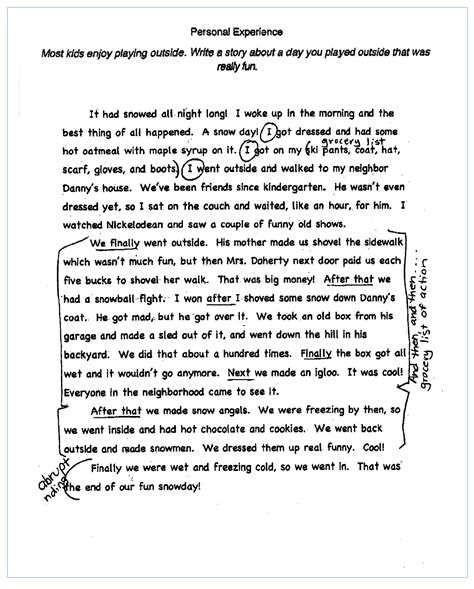 Image result for Personal Narrative Sample