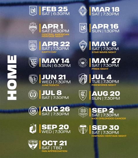 2023 LA Galaxy Schedule!! : r/LAGalaxy