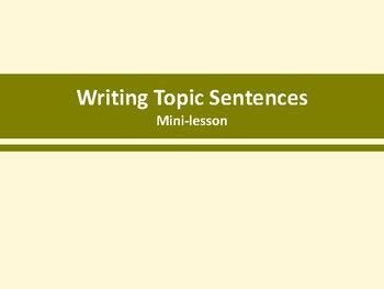 Writing Topic Sentences 的图像结果