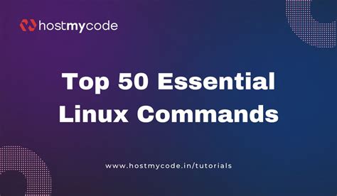 Top 50 Essential Linux Commands - HostMyCode