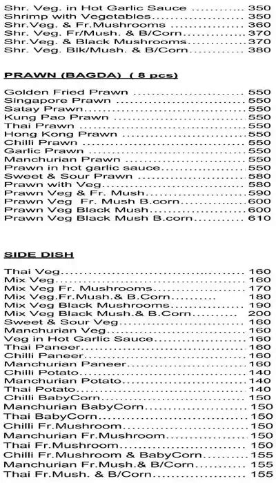 Menu at salt lake cafe, Kolkata