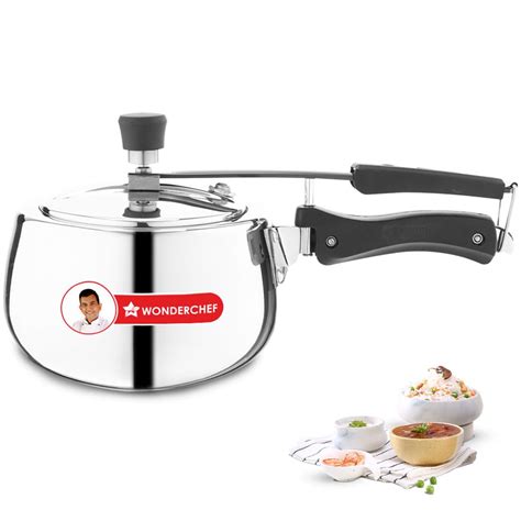 Buy Wonderchef Nigella Triply Stainless Steel Pressure Cooker 3L, Inner ...