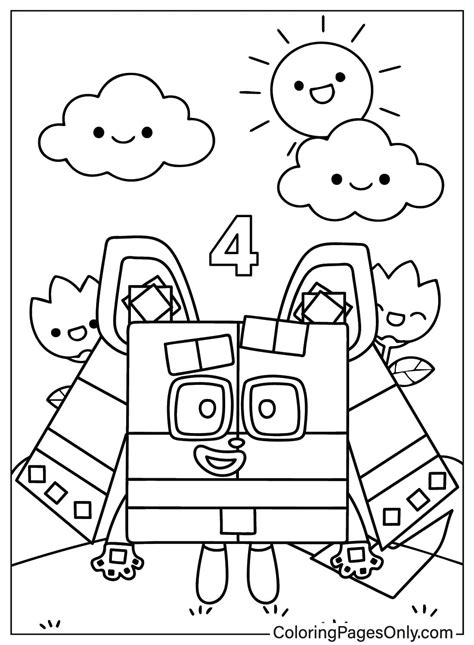 Number Blocks Coloring Page