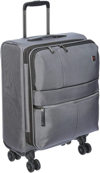 Echolac Relaxation Medium Grey Soft Sided Cabin Suicase Trolley 56cm ...