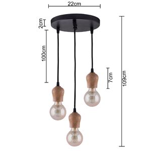 Buy Homesake ® 40W 3-Lights Round Cluster Chandelier Edison Filament ...