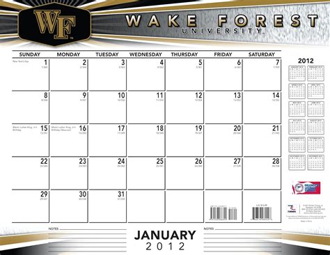 Buy Wake Forest Demon Deacons 2012 Calendar Book Online at Low Prices ...