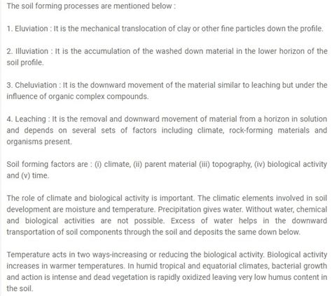 How do you distinguish between the process of soil formation and ...