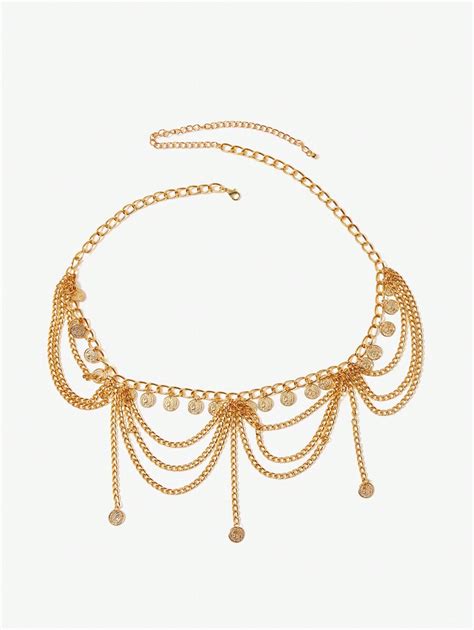 SHEIN SXY Retro Decorative Tassels Waist Belly Chain, Versatile Accent ...