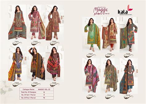 Maggic Vol 22 Kala Cotton Karachi Salwar Suits Exporter India – Kavya ...