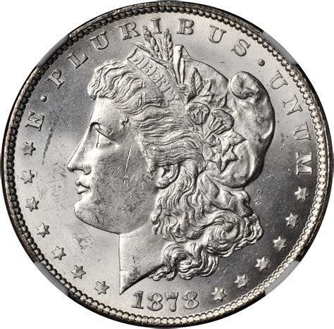 1878 Morgan Silver Dollar. 7/8 Tailfeathers. VAM-37. Strong, 7/4 ...