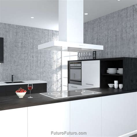 Futuro Futuro 36″ Minimal White Island Range Hood